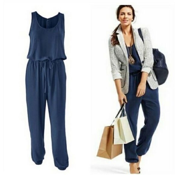 CAbi French Navy Jumpsuit - Picture 2 of 6